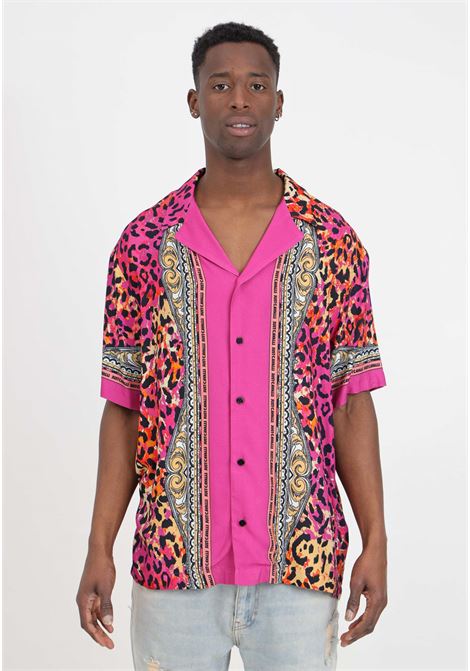 Colorful spotted patterned men's shirt JUST CAVALLI | 76OAL2BSNS432455